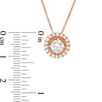 CT. T.W. Diamond Frame Pendant in 14K Rose Gold|Peoples Jewellers