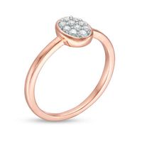 0.145 CT. T.W. Oval Composite Diamond Ring in 10K Rose Gold|Peoples Jewellers