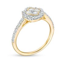 0.45 CT. T.W. Composite Diamond Clover Frame Ring in 10K Gold|Peoples Jewellers