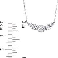 0.15 CT. T.W. Diamond Curve Necklace in Sterling Silver - 17"|Peoples Jewellers