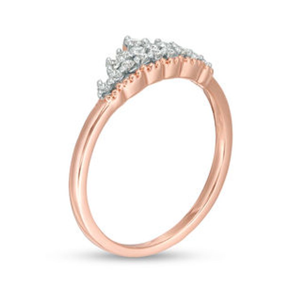 0.145 CT. T.W. Diamond Crown Ring in 10K Rose Gold|Peoples Jewellers