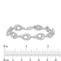 0.10 CT. T.W. Diamond Teardrop Bracelet in Sterling Silver|Peoples Jewellers