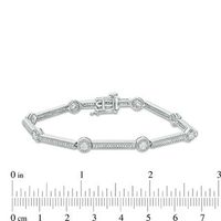 0.95 CT. T.W. Certified Canadian Diamond Station Bracelet in 14K White Gold (I/I2)|Peoples Jewellers