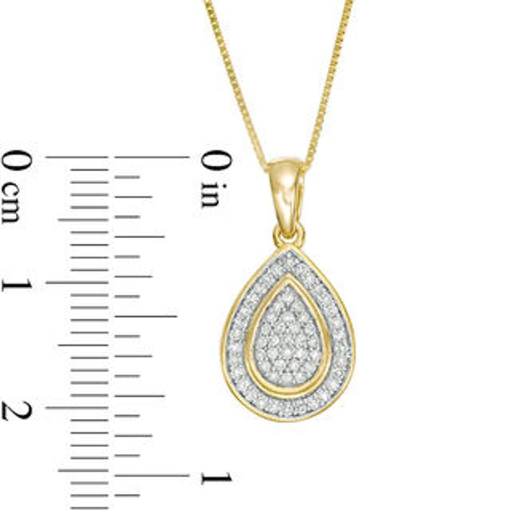 0.24 CT. T.W. Composite Diamond Teardrop Pendant in 10K Gold|Peoples Jewellers
