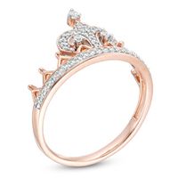 0.18 CT. T.W. Diamond Fleur-de-Lis Crown Ring in 10K Rose Gold|Peoples Jewellers