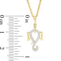 0.10 CT. T.W. Diamond Elephant Pendant in 10K Gold|Peoples Jewellers
