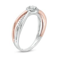 0.115 CT. T.W. Diamond Split Shank Ring in 10K Two-Tone Gold|Peoples Jewellers