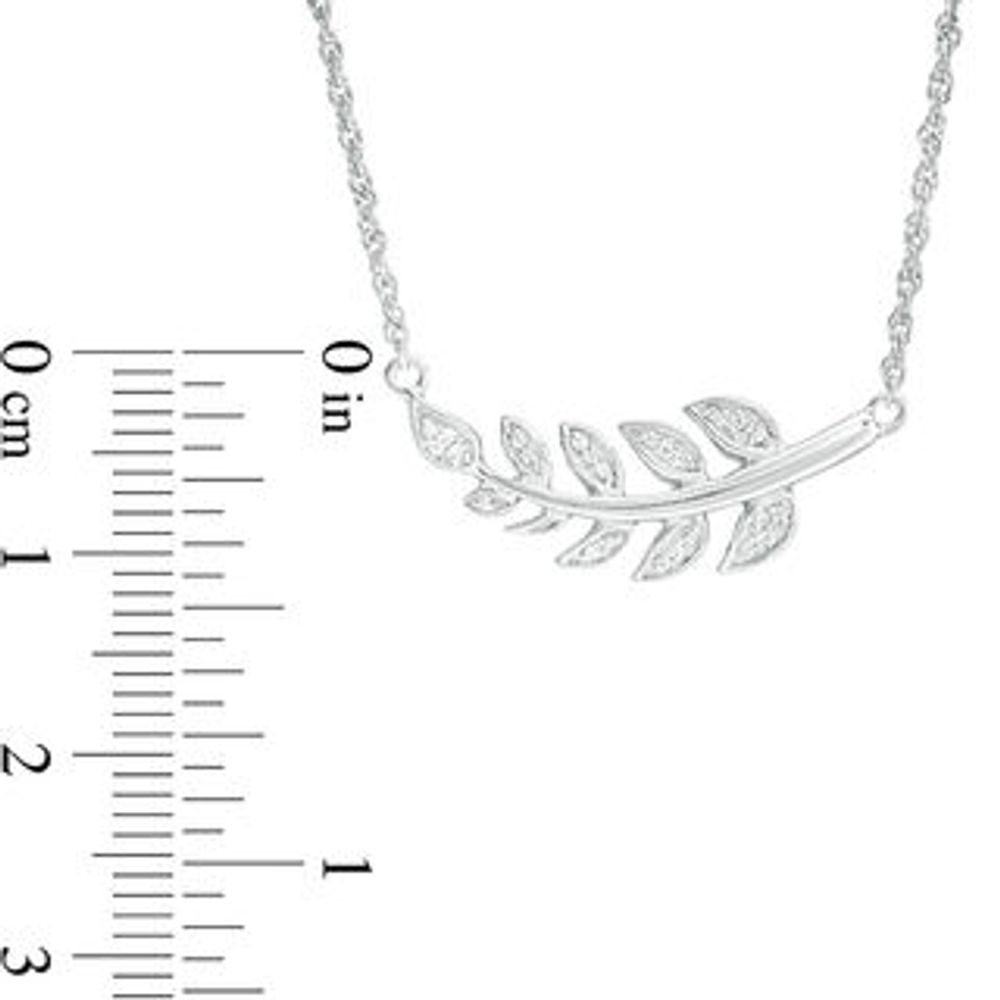 0.067 CT. T.W. Diamond Vine Necklace in Sterling Silver|Peoples Jewellers