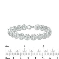 Peoples 100-Year Anniversary 0.25 CT. T.W. Diamond Bracelet in Sterling Silver - 7.25"|Peoples Jewellers