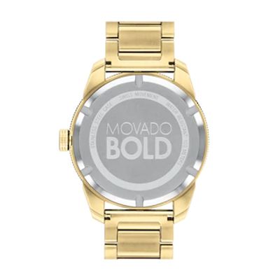 Men's Movado Bold® Gold-Tone Watch with Black Dial (Model: 3600605)|Peoples Jewellers