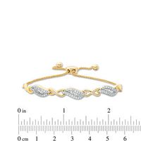 0.58 CT. T.W. Diamond Alternating Infinity Bolo Bracelet in 10K Gold - 9.5"|Peoples Jewellers