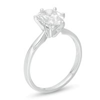 1.45 CT. Certified Pear-Shaped Diamond Solitaire Engagement Ring in 14K White Gold (I/I1)|Peoples Jewellers