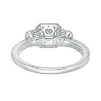 0.75 CT. T.W. Princess-Cut Diamond Past Present Future® Frame Engagement Ring in 14K White Gold|Peoples Jewellers