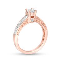 0.58 CT. T.W. Diamond Art Deco Engagement Ring in 10K Rose Gold|Peoples Jewellers