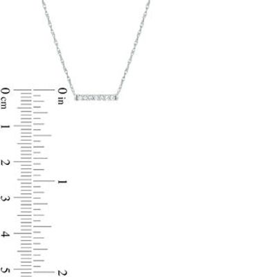 1/4 CT. T.W. Diamond V Necklace in 14K Gold (I/SI2) - 16