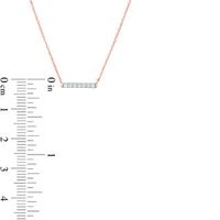 0.065 CT. T.W. Diamond Bar Necklace in 10K Rose Gold - 17.5"|Peoples Jewellers