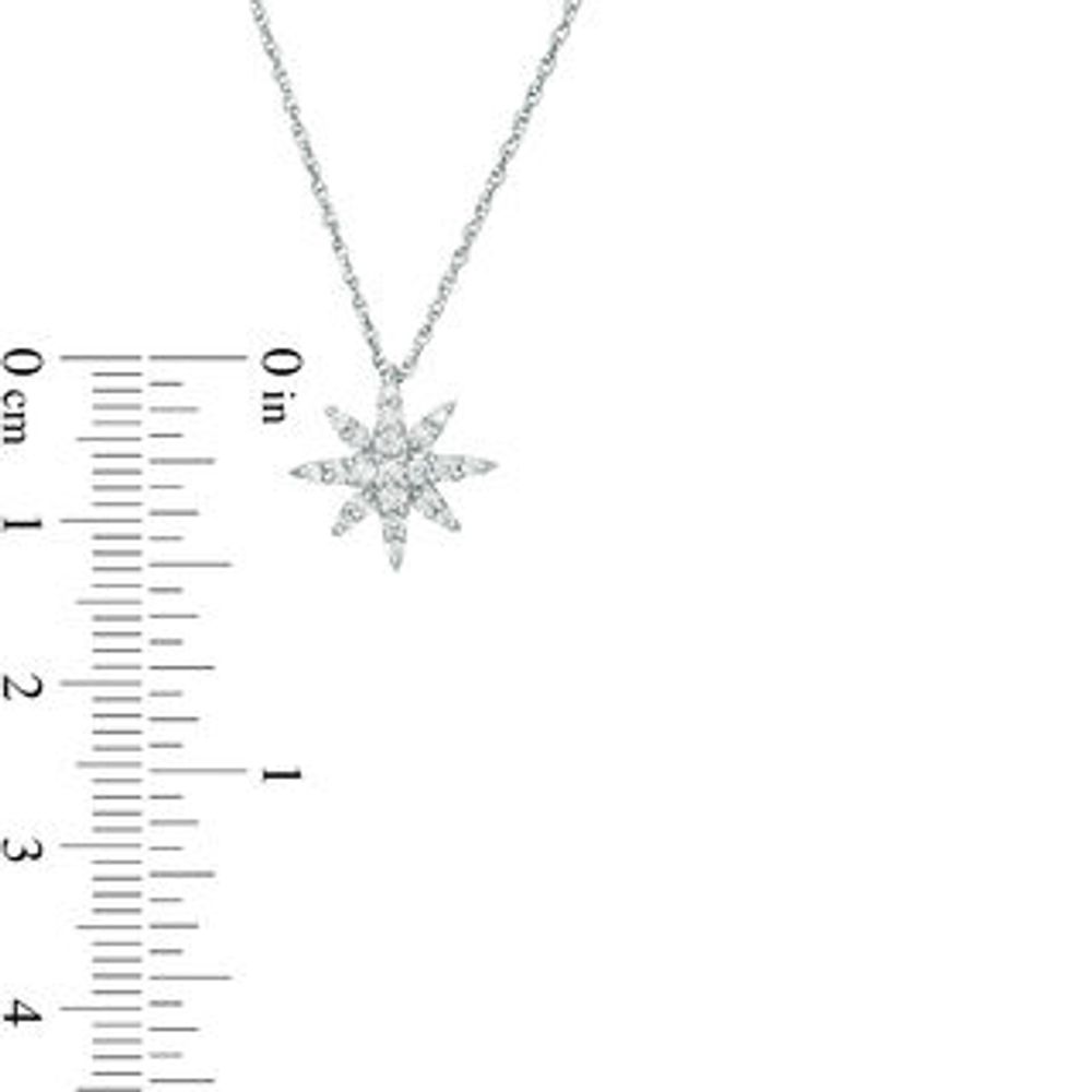 0.23 CT. T.W. Diamond Starburst Pendant in Sterling Silver|Peoples Jewellers