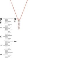 0.065 CT. T.W. Diamond Vertical Bar Pendant in 10K Rose Gold|Peoples Jewellers