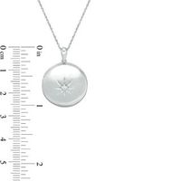 Diamond Accent Sunburst Locket in Sterling Silver|Peoples Jewellers