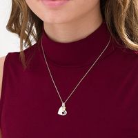 Heart and Paw Print Charm Pendant in Sterling Silver and 10K Gold|Peoples Jewellers