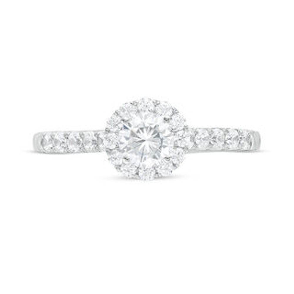 1.00 CT. T.W. Canadian Certified Diamond Frame Engagement Ring in 14K White Gold (I/I1)|Peoples Jewellers