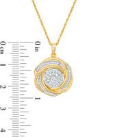 0.45 CT. T.W. Diamond Frame Love Knot Pendant in 10K Gold|Peoples Jewellers