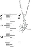 Diamond Accent Tilted Dragonfly Pendant in Sterling Silver|Peoples Jewellers