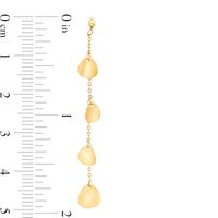 Flower Petal Station Chain Drop Earrings in 14K Gold|Peoples Jewellers