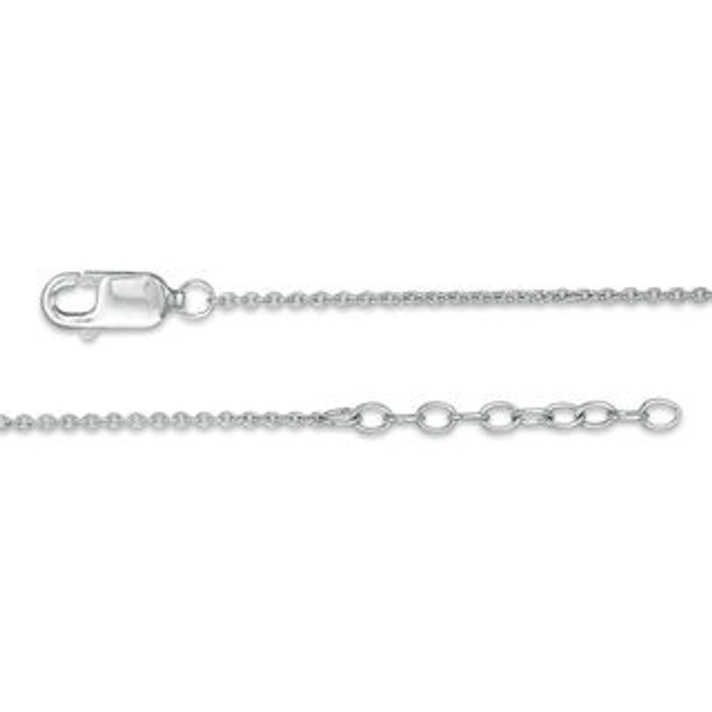 0.067 CT. T.W. Diamond Heart Outline Anklet in Sterling Silver - 10"|Peoples Jewellers