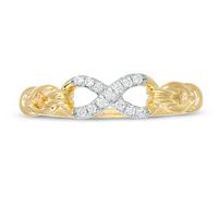 0.065 CT. T.W. Diamond Sideways Infinity Link Ring in 10K Gold|Peoples Jewellers