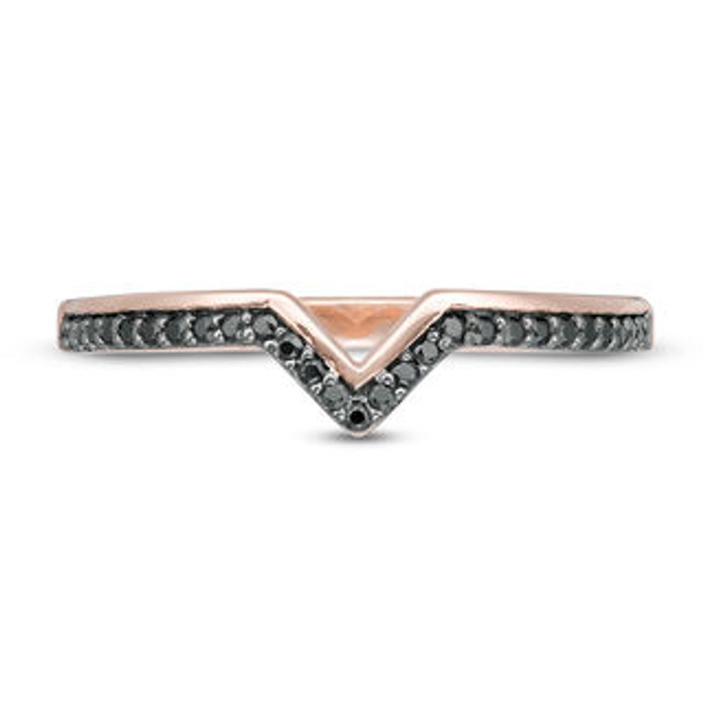 0.116 CT. T.W. Diamond Chevron Ring in 10K Rose Gold|Peoples Jewellers