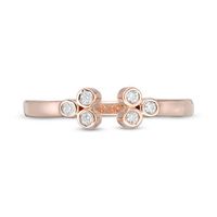 0.085 CT. T.W. Diamond Bezel Open Ring in 10K Rose Gold|Peoples Jewellers