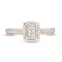 0.146 CT. T.W. Composite Diamond Cushion Frame Ring in 10K Rose Gold|Peoples Jewellers