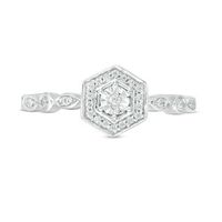 0.085 CT. T.W. Diamond Hexagon Frame Ring in 10K Gold|Peoples Jewellers