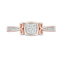 0.115 CT. T.W. Quad Diamond Ring in 10K Rose Gold|Peoples Jewellers