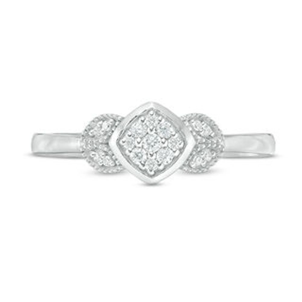 0.085 CT. T.W. Composite Diamond Petal-Sides Vintage-Style Ring in 10K Gold|Peoples Jewellers