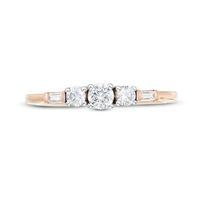 0.29 CT. T.W. Diamond Three Stone Engagement Ring in 10K Rose Gold|Peoples Jewellers