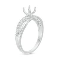 0.23 CT. T.W. Diamond Crossover Semi-Mount in 14K White Gold|Peoples Jewellers