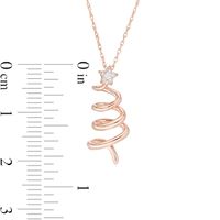 Diamond Accent Abstract Christmas Tree Pendant in 10K Rose Gold|Peoples Jewellers