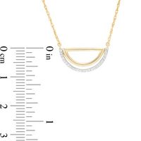 0.085 CT. T.W. Diamond Open Half Circle Necklace in 10K Gold|Peoples Jewellers