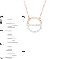 0.115 CT. T.W. Diamond Open Divided Circle Necklace in 10K Rose Gold|Peoples Jewellers