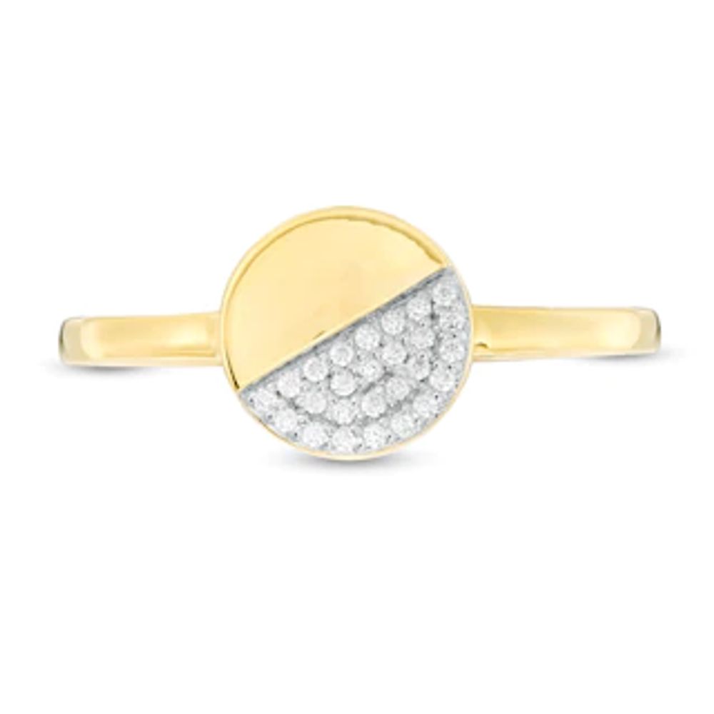 0.065 CT. T.W. Diamond Half Circle Ring in 10K Gold|Peoples Jewellers