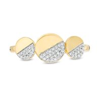 0.086 CT. T.W. Diamond Half Circle Trio Ring in 10K Gold|Peoples Jewellers