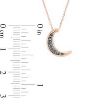 0.04 CT. T.W. Black Diamond Crescent Moon Pendant in 10K Rose Gold|Peoples Jewellers
