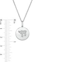 0.04 CT. T.W. Diamond Chai Symbol Disc Pendant in Sterling Silver|Peoples Jewellers