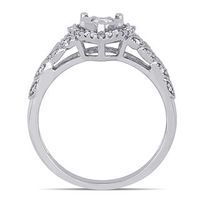 0.18 CT. T.W. Diamond Heart-Shaped Frame Vine Vintage-Style Promise Ring in Sterling Silver|Peoples Jewellers