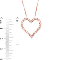 0.085 CT. T.W. Diamond Heart Outline Pendant in 10K Rose Gold|Peoples Jewellers