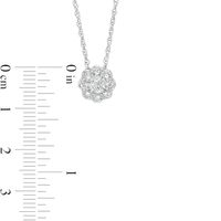 3.4mm White Topaz Frame Flower Pendant in Sterling Silver|Peoples Jewellers