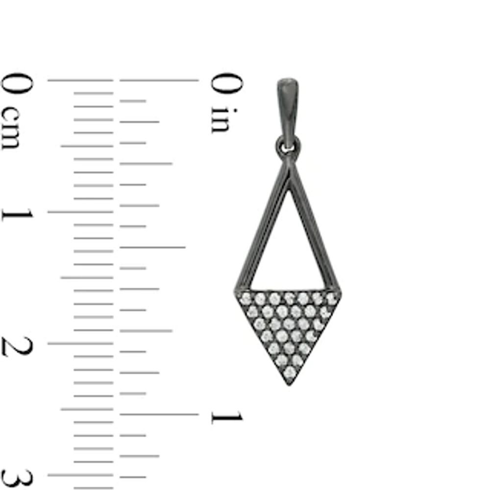 0.23 CT. T.W. Diamond Kite-Shaped Drop Earrings in Sterling Silver with Black Rhodium|Peoples Jewellers