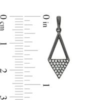0.23 CT. T.W. Diamond Kite-Shaped Drop Earrings in Sterling Silver with Black Rhodium|Peoples Jewellers